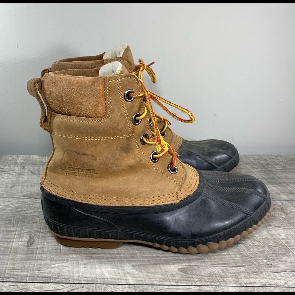 Sorel NM2575 Sorel Men's Cheyanne II Lace Up Duck Men’s Leather Boots Size 8